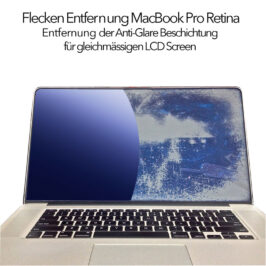 Staingate Flecken auf dem MacBook Pro Retina LCD Display entfernen durch Entfernung der Beschichtung