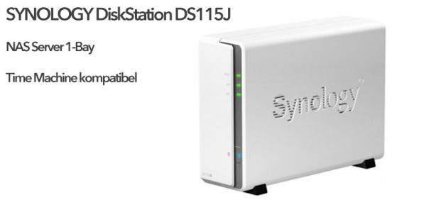 Synology DS120J NAS TimeMachine kompatibel