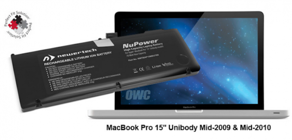 NuPower 85 Wh Batterie A1382 MacBook Pro 15" (hergestellt 2009-2010), Alu unibody