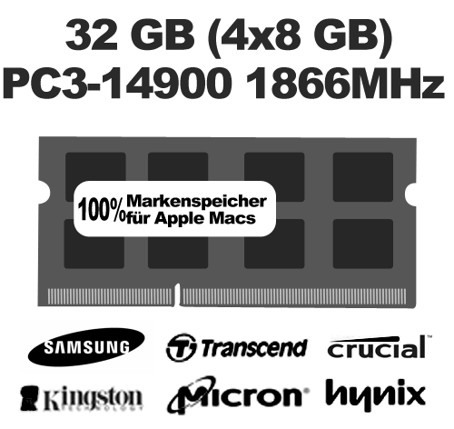 32 GB PC-14900 1866MHz SO-DIMM (4x8GB) iMac 5K