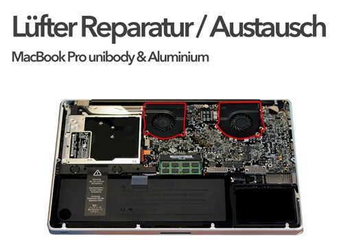 Lüfter Austausch Reparatur MacBook Pro 13"/15"/17" A1278 A1286 A1297 A1150 A1151 A1211 A1212 A1226 A