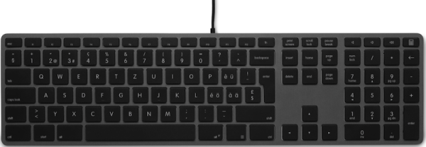 LMP kabelgebundene USB Tastatur, Windows, schwarz, DE