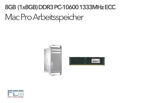 8 GB (1x8GB) DDR3 10600 1333MHz ECC Ram Mac Pro