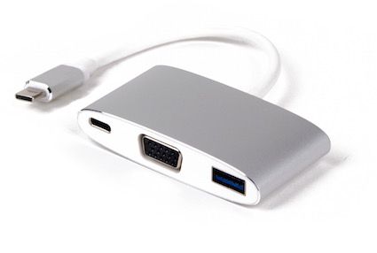 LMP USB-C VGA & USB 3.0 Multiport Adapter silber
