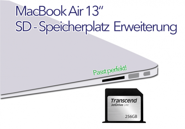 MacBook Air 13" SD - Karte bis 256GB Jetdrive lite 130