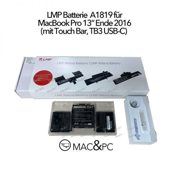 LMP Batterie MacBook Pro 13", TB3 (USB-C), A1819 für A1706