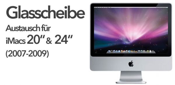 Glasscheibe für iMac 20" & 24" Reparatur / Tausch A1224 A1225