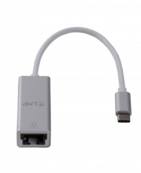 LMP USB-C (m) zu Gigabit Ethernet LAN (w) Adapter silber & grau