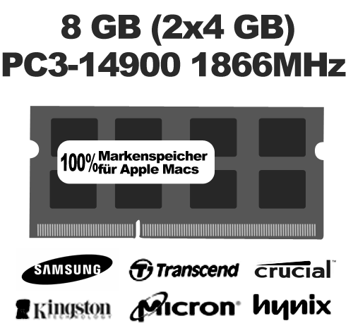 8 GB Kit (2x4GB) PC-14900 1866MHz SO-DIMM iMac 5K